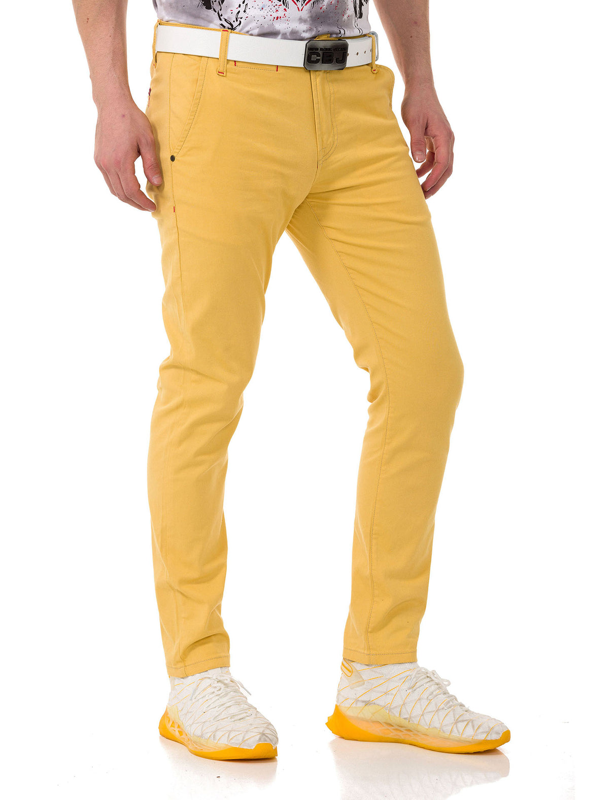 CD842 Men's fabric trousers in the fashionable slim fit cut