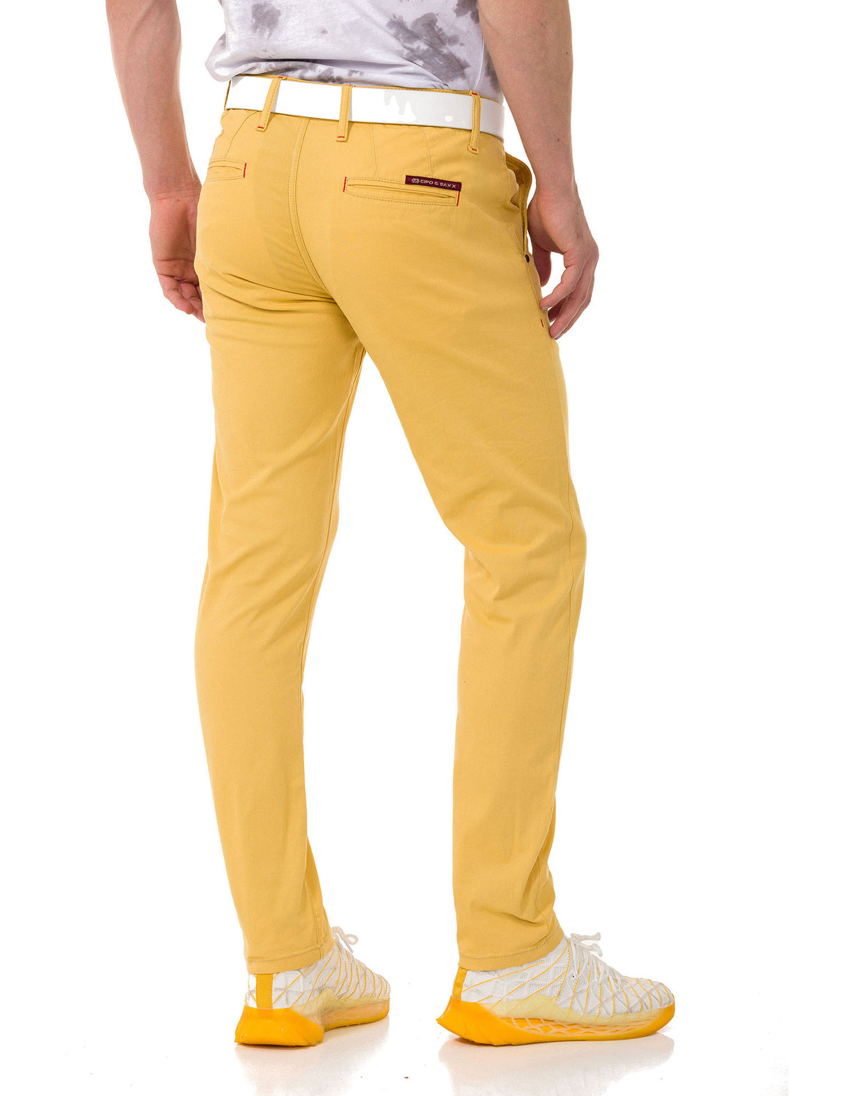 CD842 Men's fabric trousers in the fashionable slim fit cut