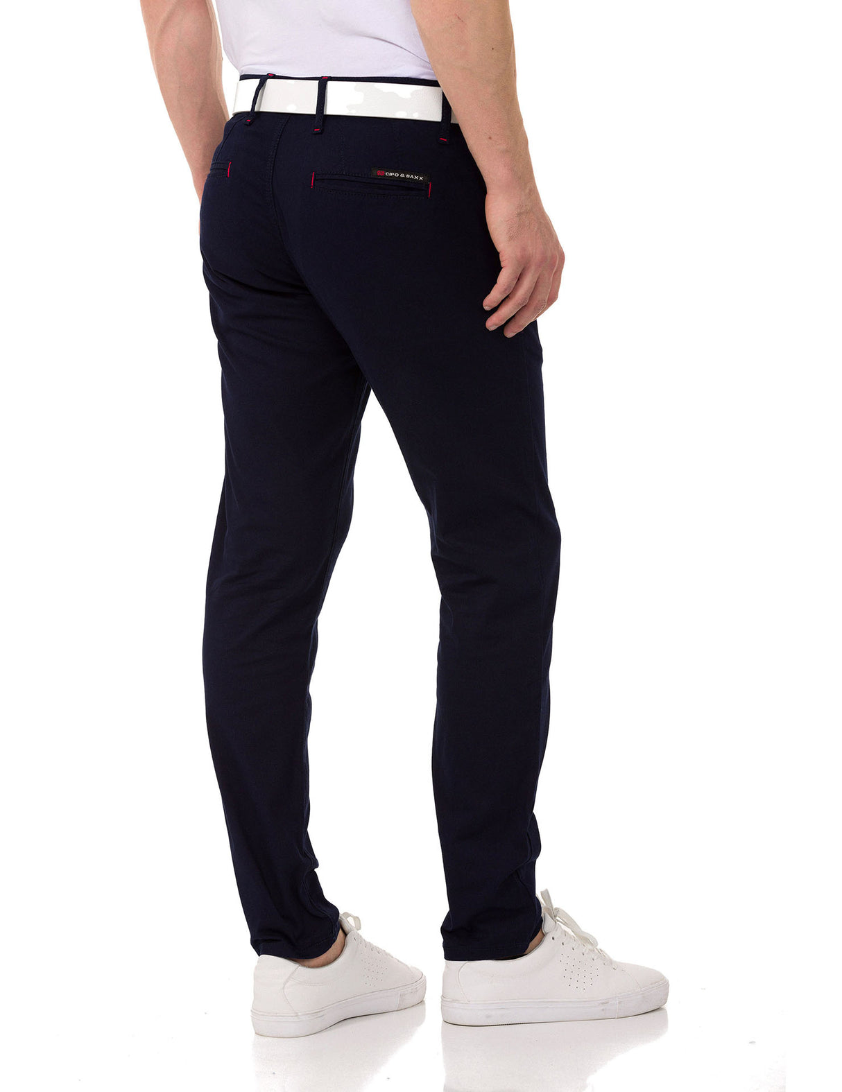 CD842 Men's fabric trousers in the fashionable slim fit cut