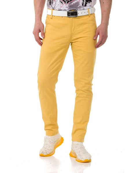 Pantaloni in tessuto maschile CD842 nel taglio in forma slim alla moda