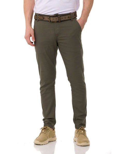 Pantalones de tela para hombres CD842 en el corte de ajuste de moda