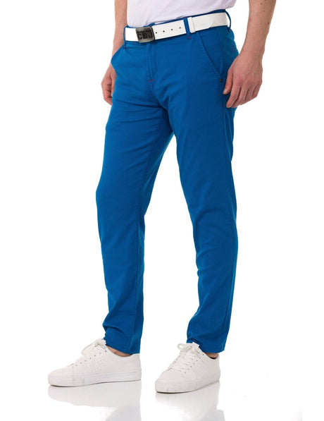 Pantaloni in tessuto maschile CD842-W nel taglio in forma slim alla moda
