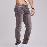 CD860 Herren Jeans – Straight Fit in Blaugrün und Braun