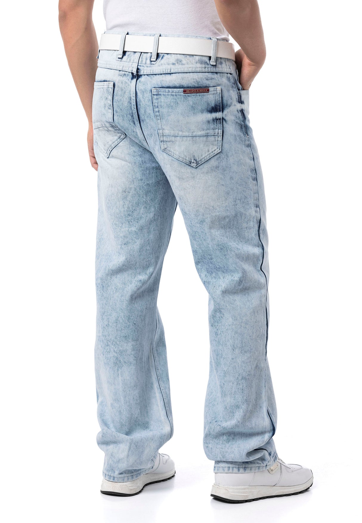 Jeansy CD903 Baggy Fit z zamkiem błyskawicznym