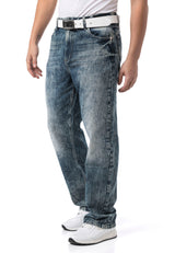 Jeansy CD903 Baggy Fit z zamkiem błyskawicznym