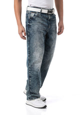 Jeansy CD903 Baggy Fit z zamkiem błyskawicznym
