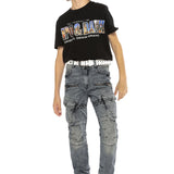CDK111 Blue Jungen Jeans Fit regolare
