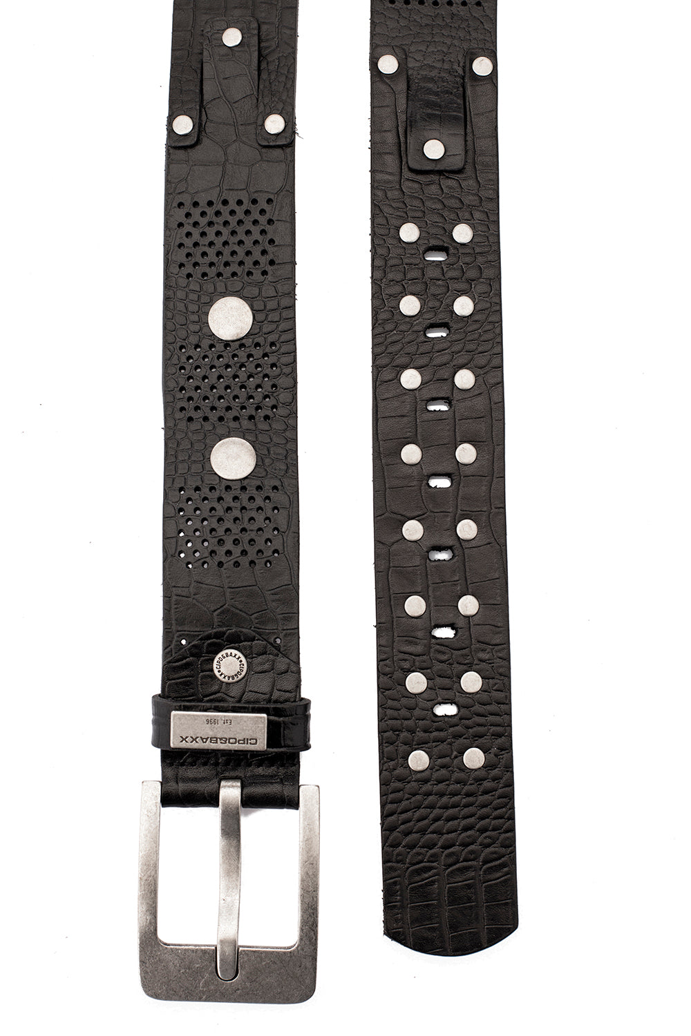 CG158 men's leather belts with cool rivets