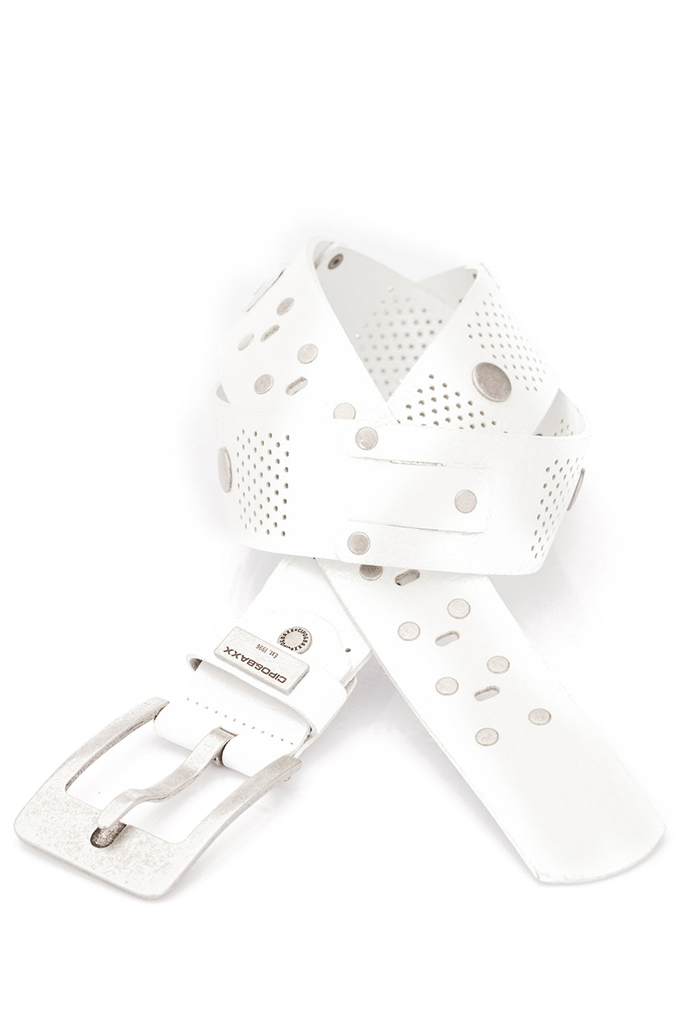 CG158 men's leather belts with cool rivets