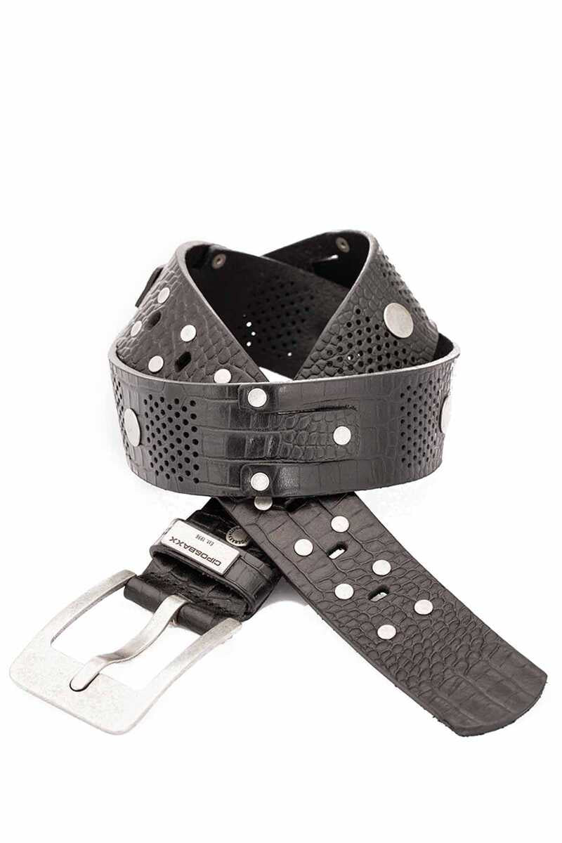 CG158 men's leather belts with cool rivets