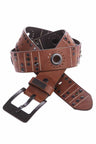 CG162 men's leather belts with stylish rivet applications