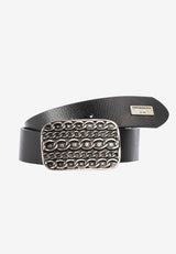 CG164 Cinturón de cuero para hombres con hebilla de metal