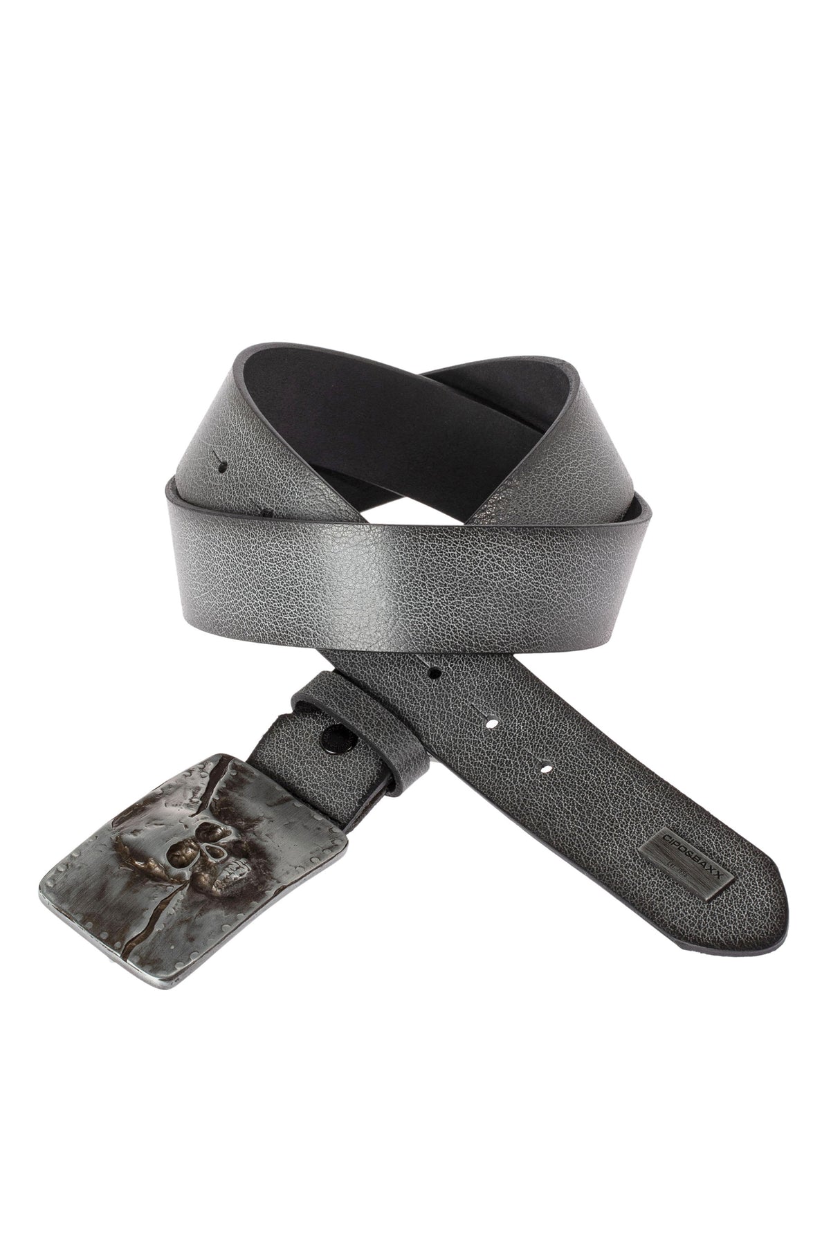 Cinturones de cuero para hombres CG170 con un elegante motivo de calavera