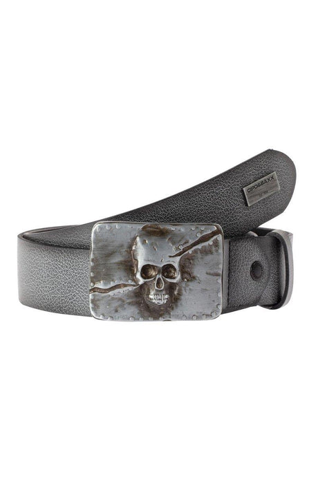 CG170 men's leather belts with a stylish skull motif
