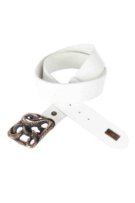 CG173 men's leather belts with metal buckle in snake look