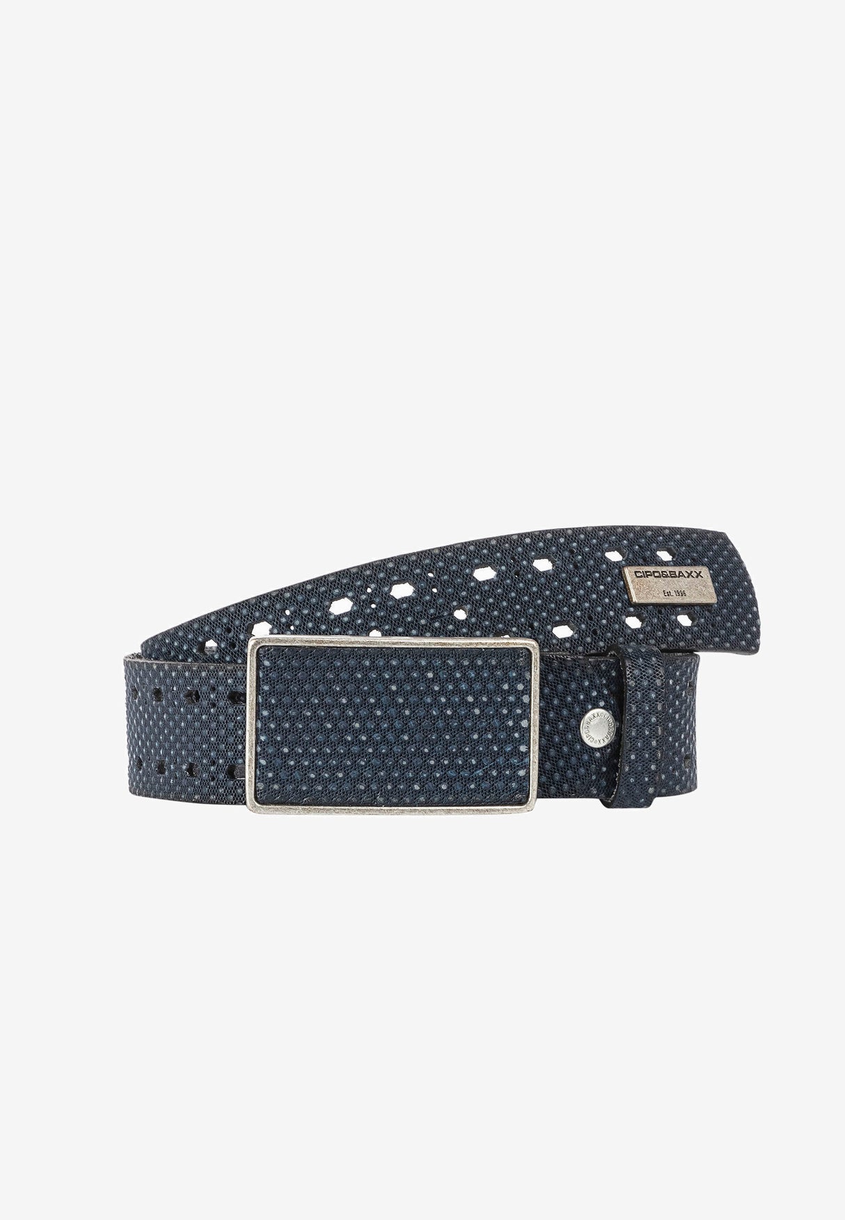 CG174 men's leather belts in futuristic optics