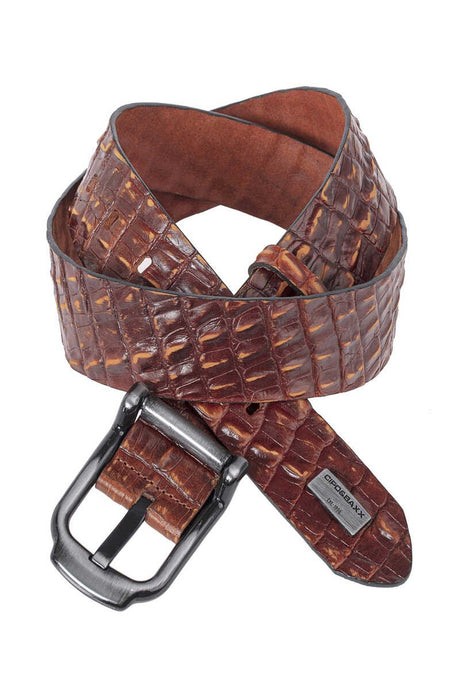 CG176 men's leather belts in a trendy reptile look