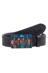 Cinturón de hombres CG205 con colorido motivo de cráneo rectangular