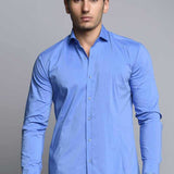 CH113 Chemise à manches longues pour hommes coupe classique