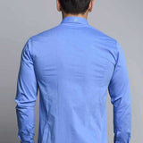 CH113 Chemise à manches longues pour hommes coupe classique