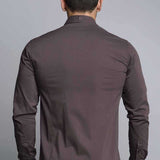 CH113 Chemise à manches longues pour hommes coupe classique