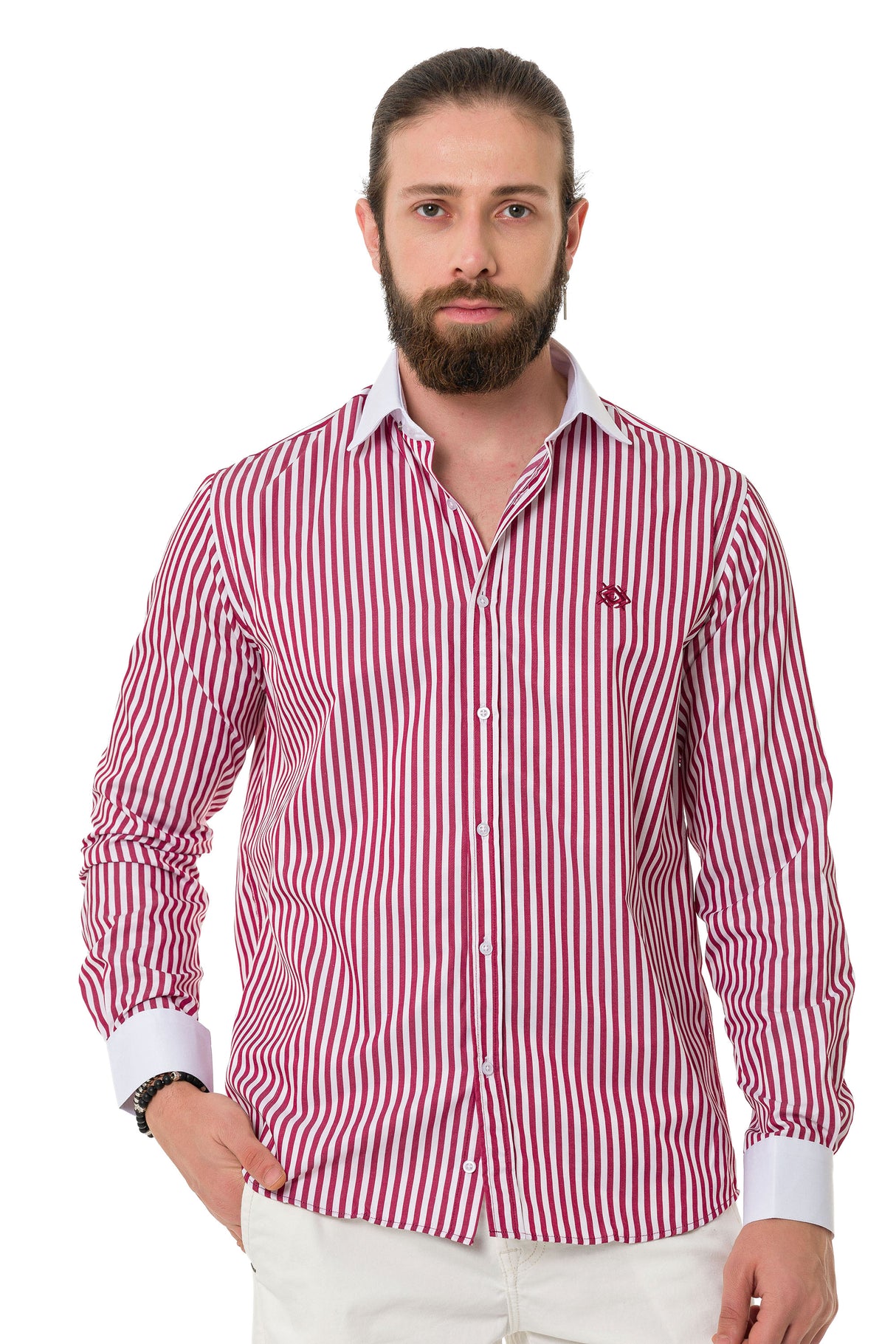 CH192 Camisa para hombres con diseño de línea
