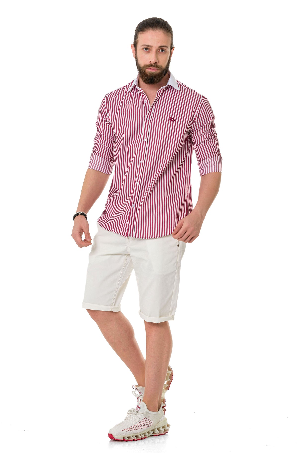 CH192 Camisa para hombres con diseño de línea