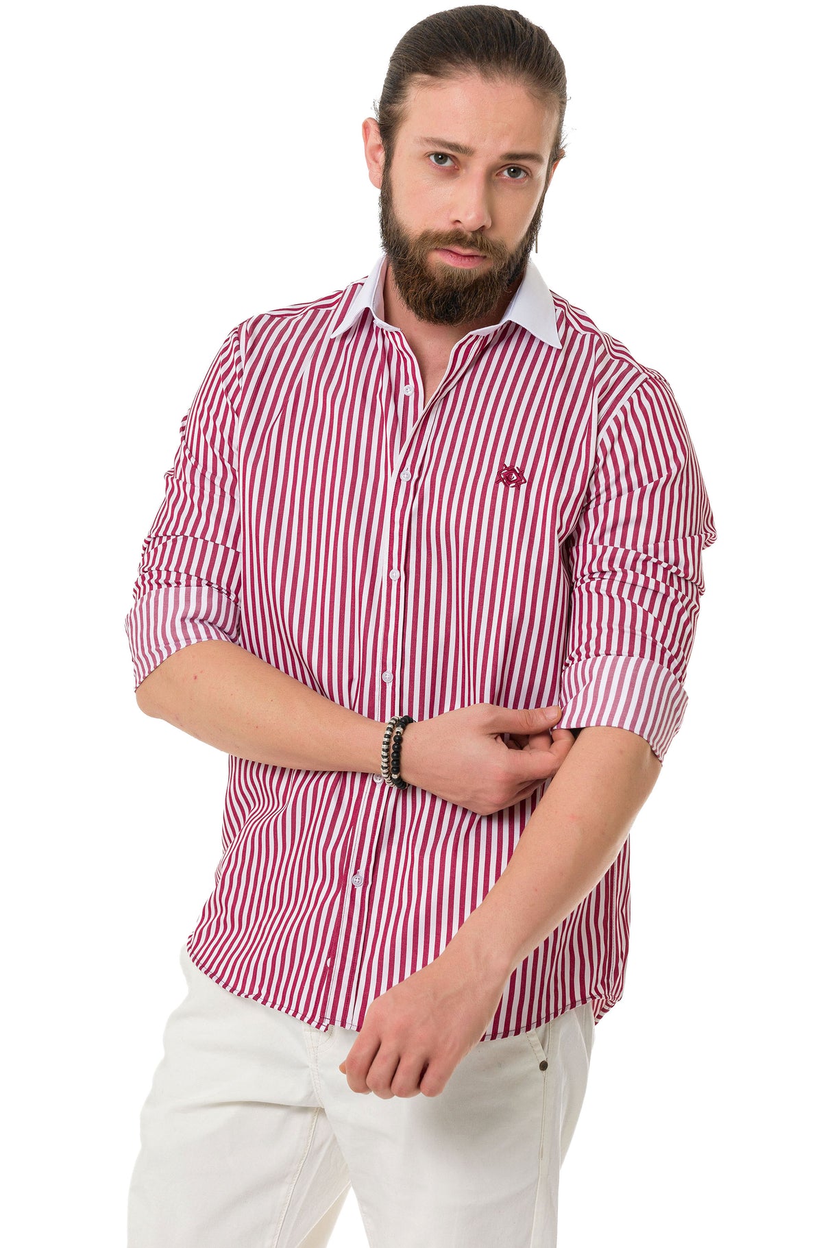 CH192 Camisa para hombres con diseño de línea