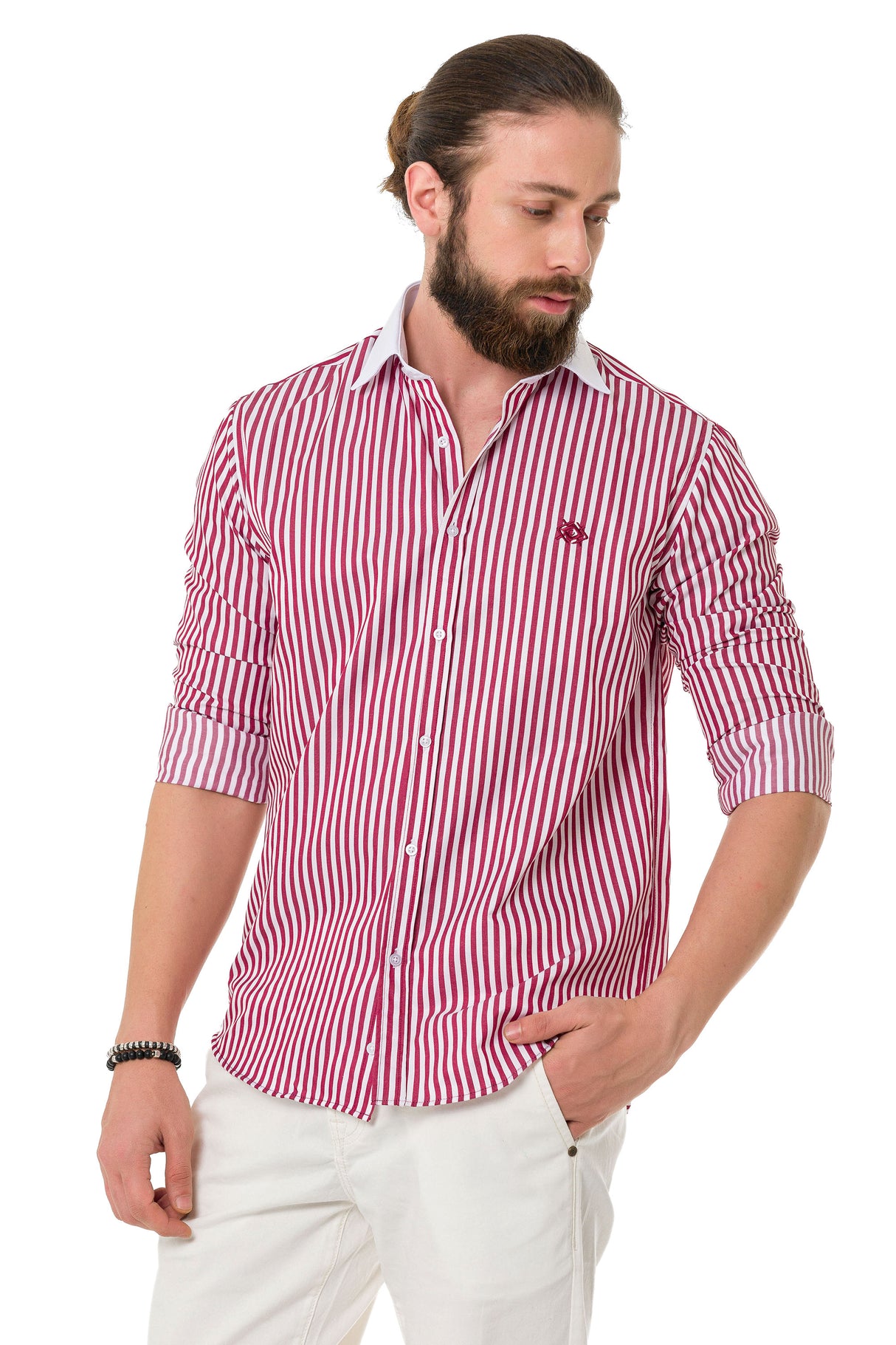 CH192 Camisa para hombres con diseño de línea