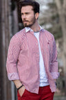 CH192 Camisa para hombres con diseño de línea