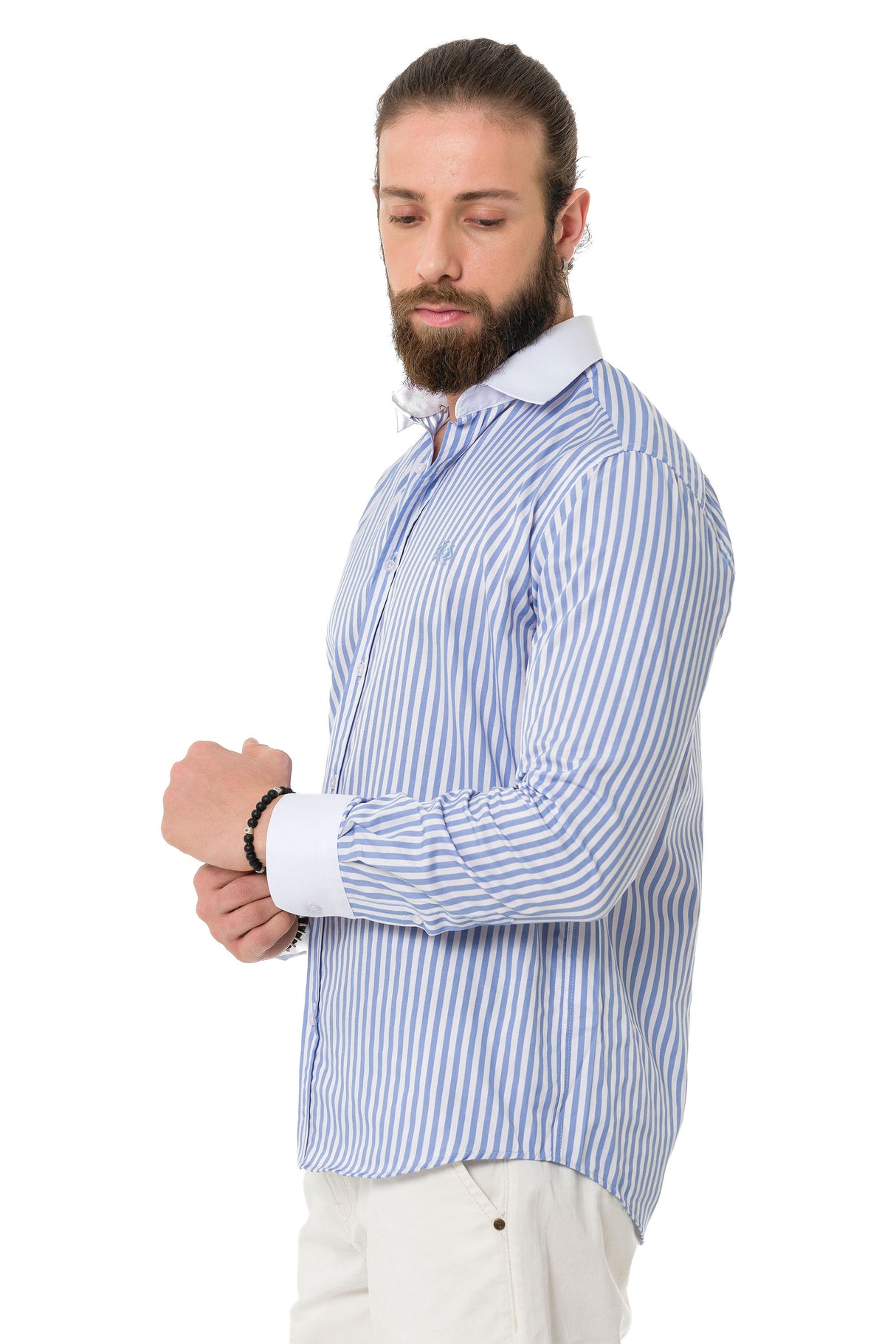 CH192 Camisa para hombres con diseño de línea