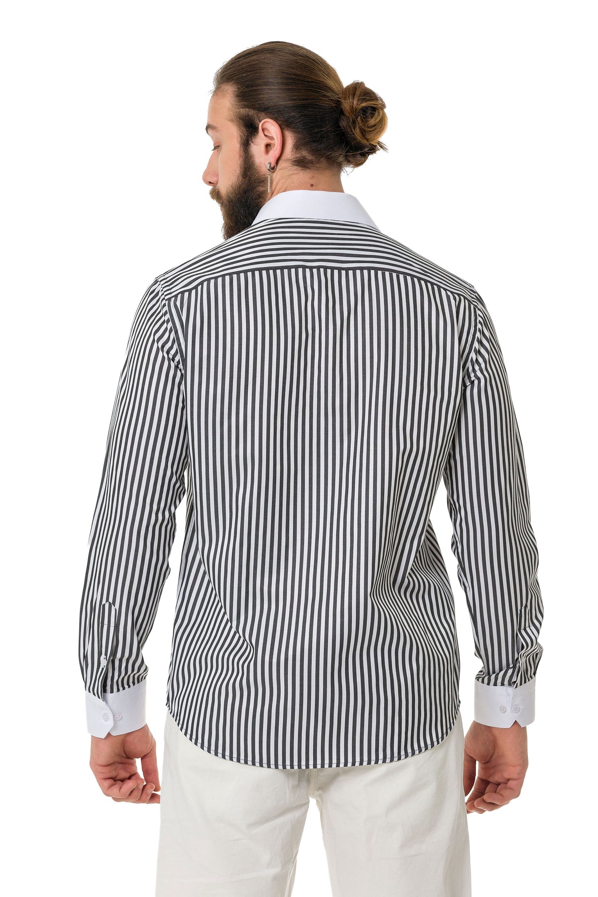 CH192 Camisa para hombres con diseño de línea
