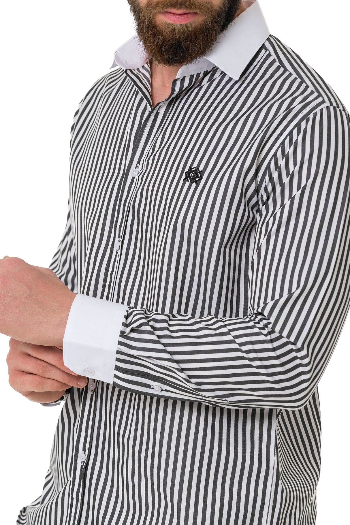 CH192 Camisa para hombres con diseño de línea
