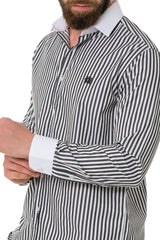 CH192 Camisa para hombres con diseño de línea
