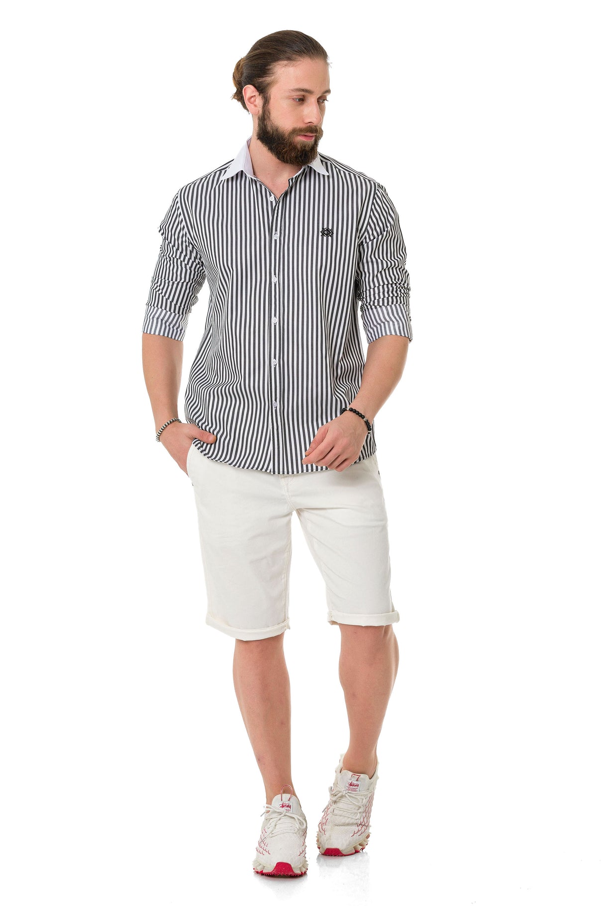 CH192 Camisa para hombres con diseño de línea