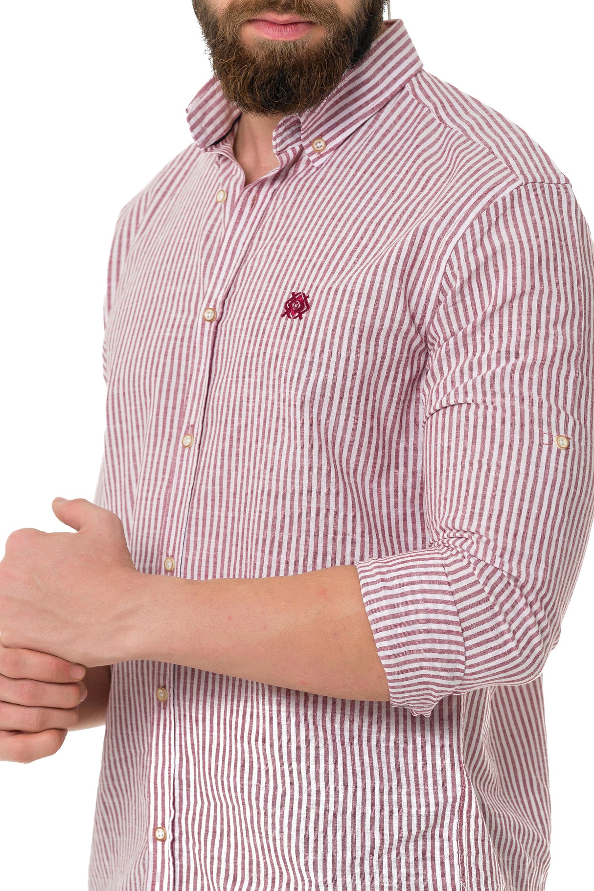 CH194 Chemise pour homme avec motif de lignes