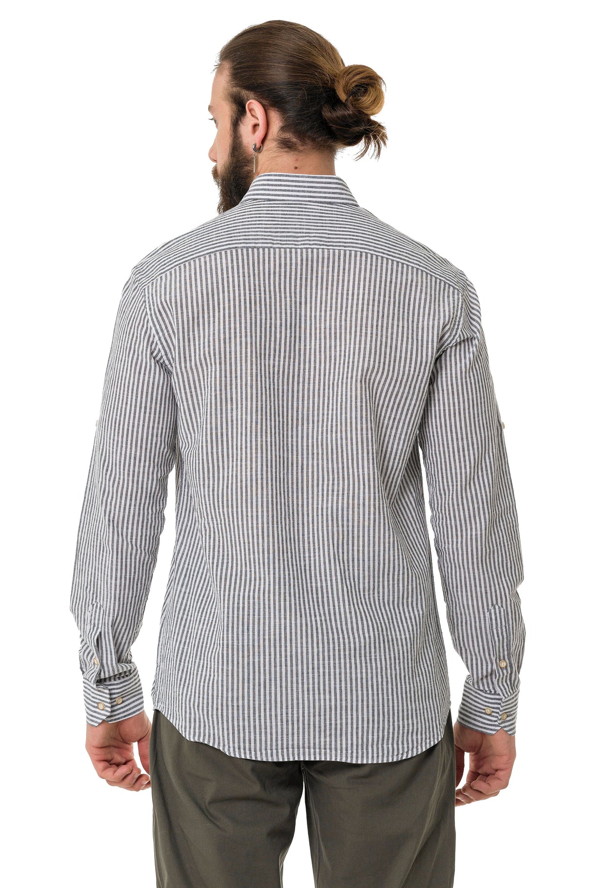 CH194 Chemise pour homme avec motif de lignes