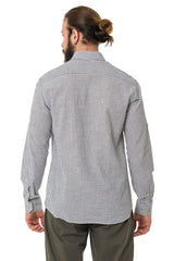 CH194 Chemise pour homme avec motif de lignes
