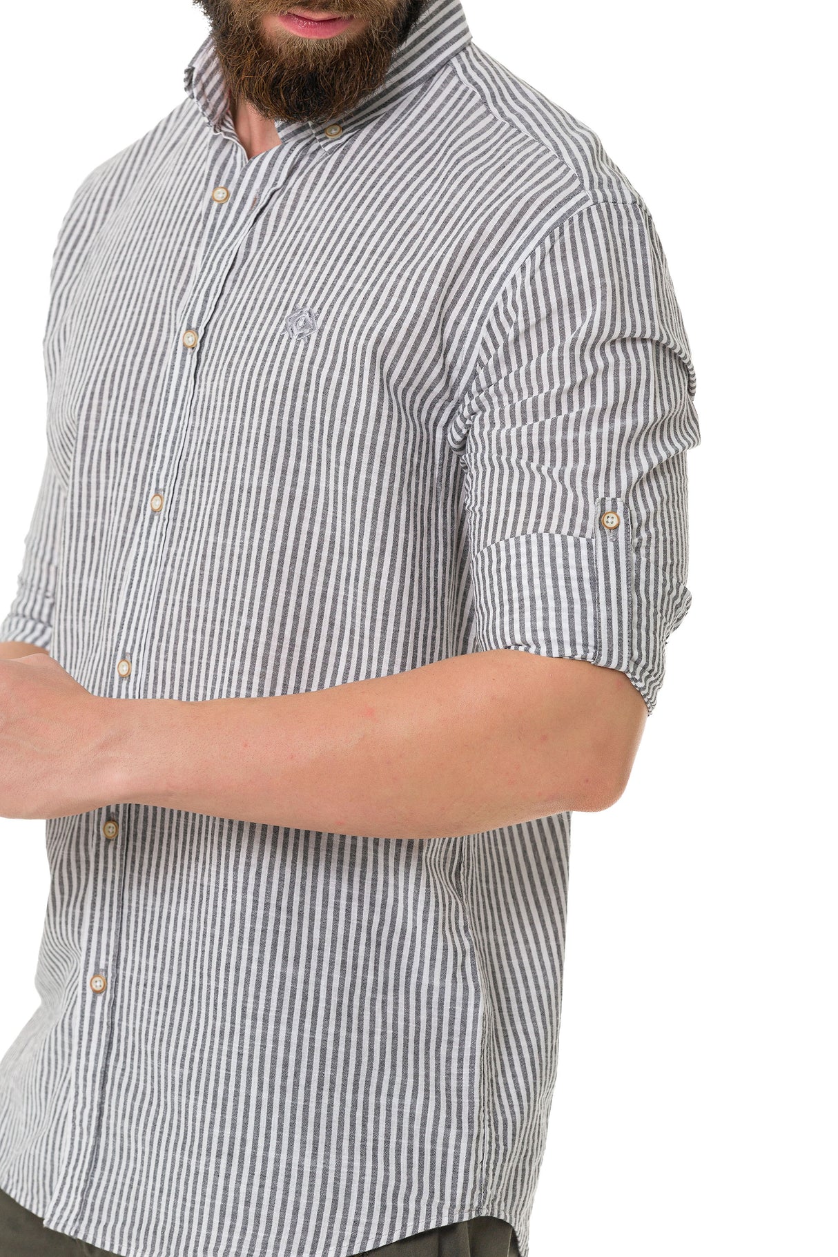 CH194 Chemise pour homme avec motif de lignes