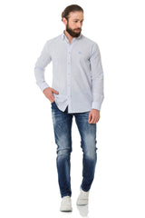 CH194 Chemise pour homme avec motif de lignes