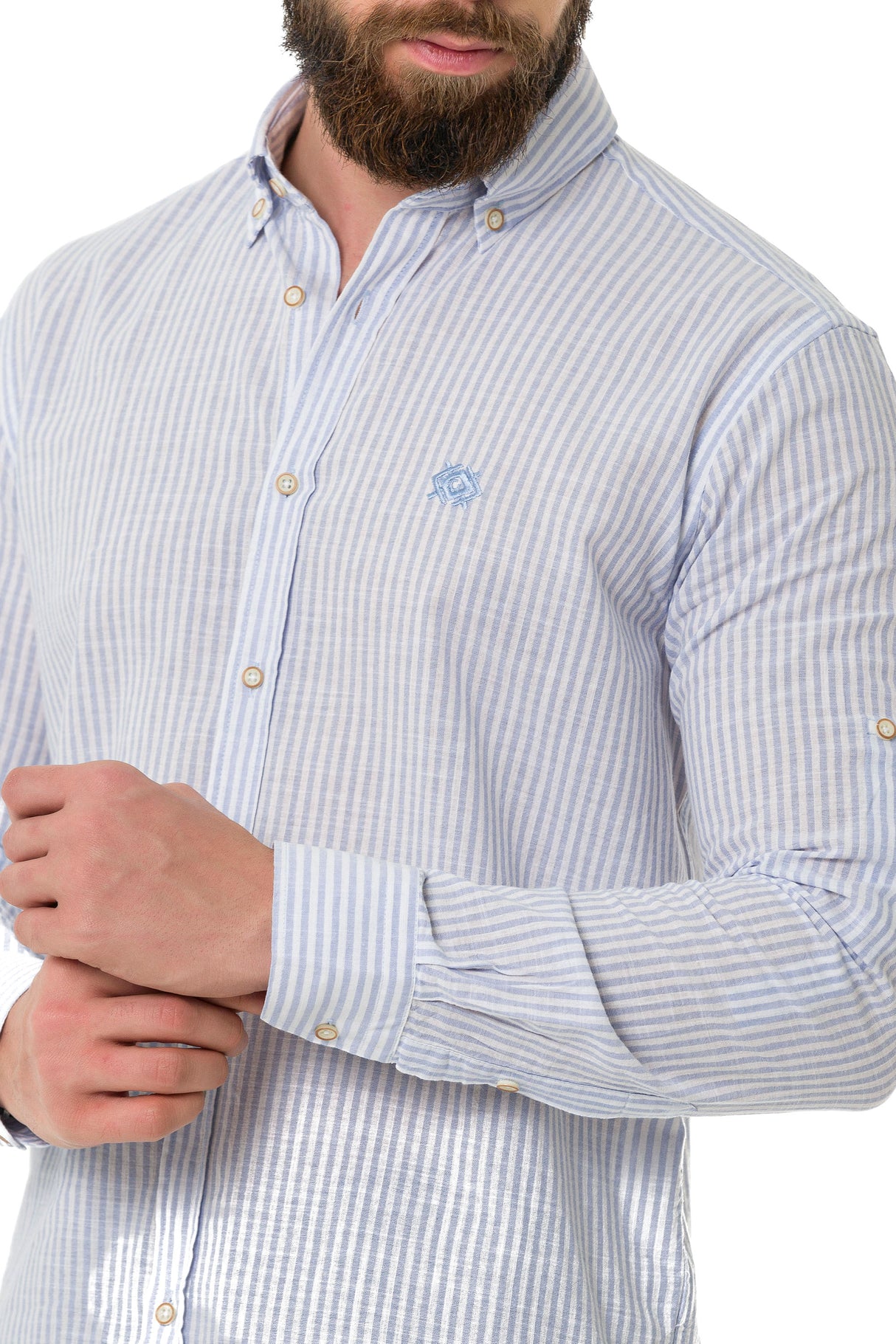 CH194 Chemise pour homme avec motif de lignes