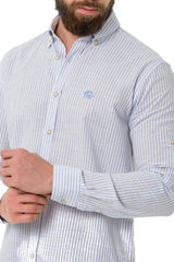 CH194 Chemise pour homme avec motif de lignes
