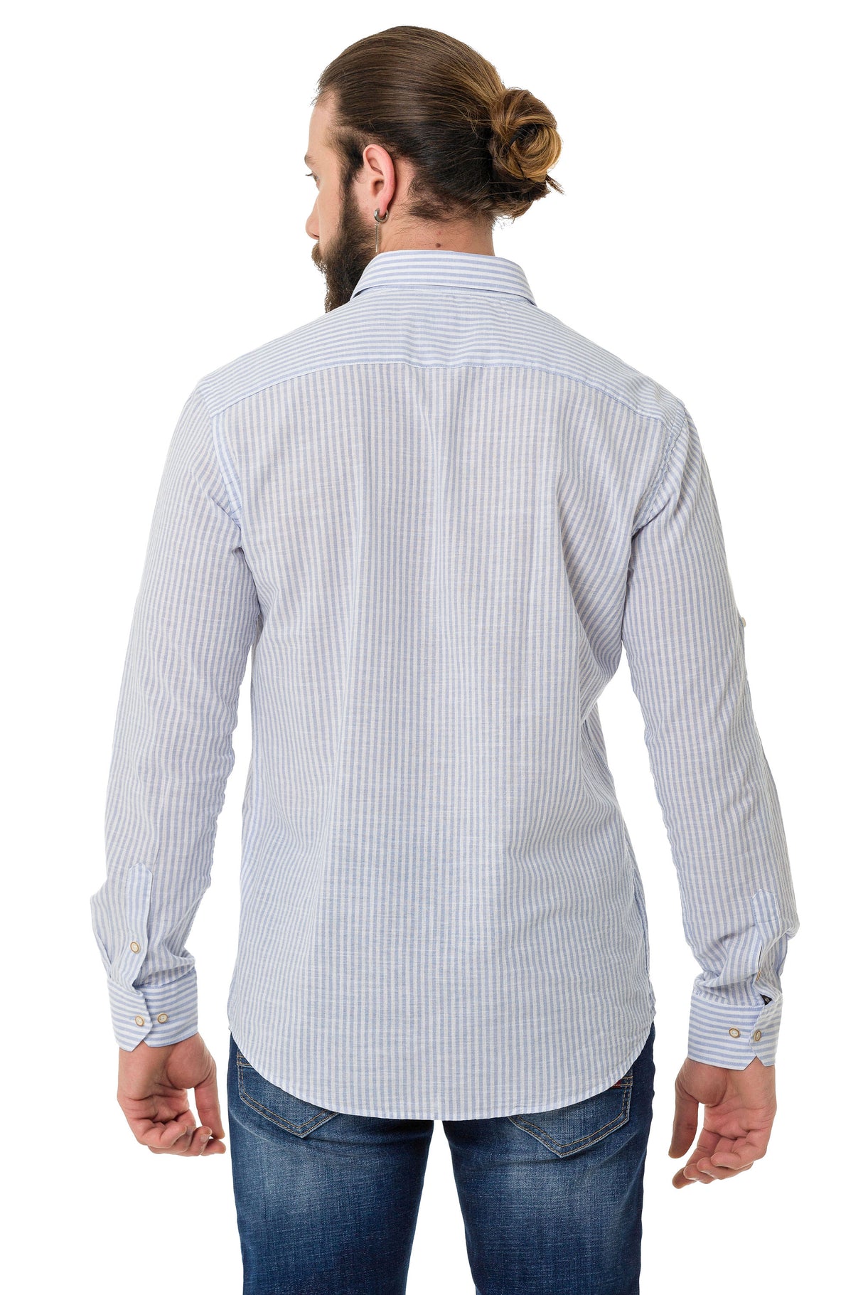 CH194 Chemise pour homme avec motif de lignes