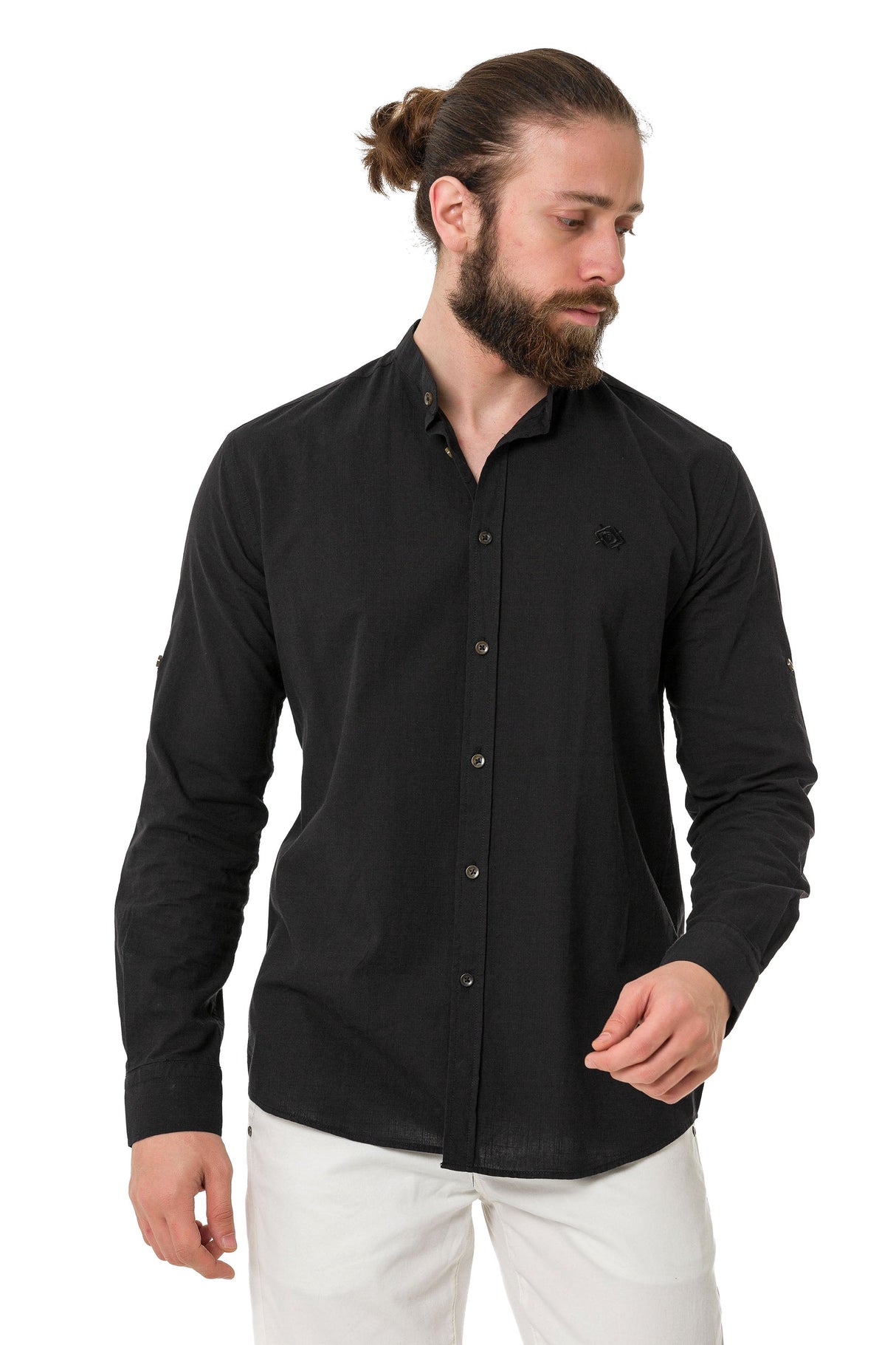 CH198 Camisa de manga larga para hombres con un aspecto clásico moderno