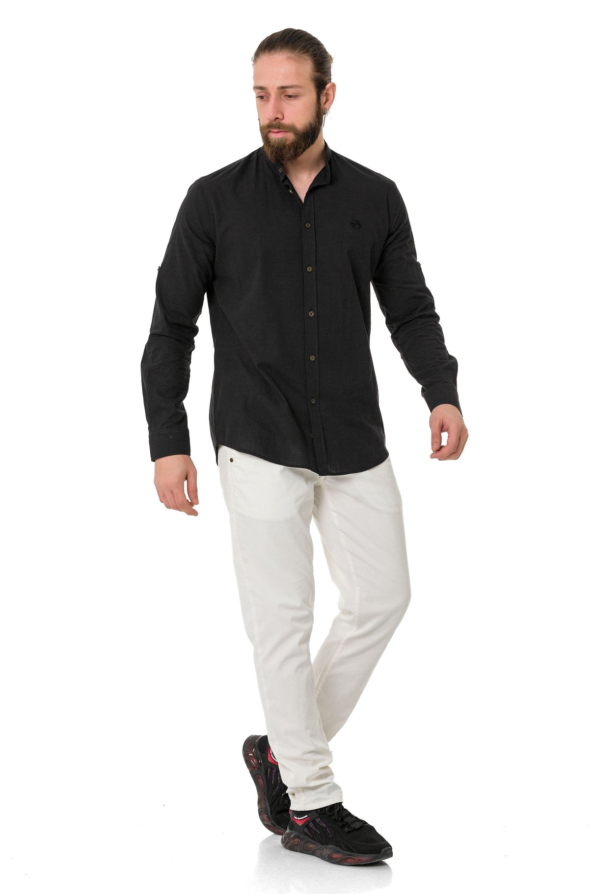CH198 Camisa de manga larga para hombres con un aspecto clásico moderno
