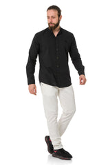 CH198 Camisa de manga larga para hombres con un aspecto clásico moderno