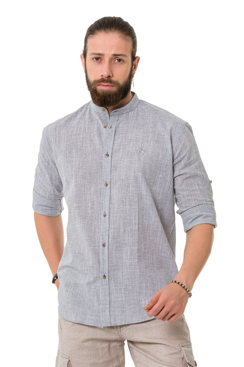 CH198 Camisa de manga larga para hombres con un aspecto clásico moderno