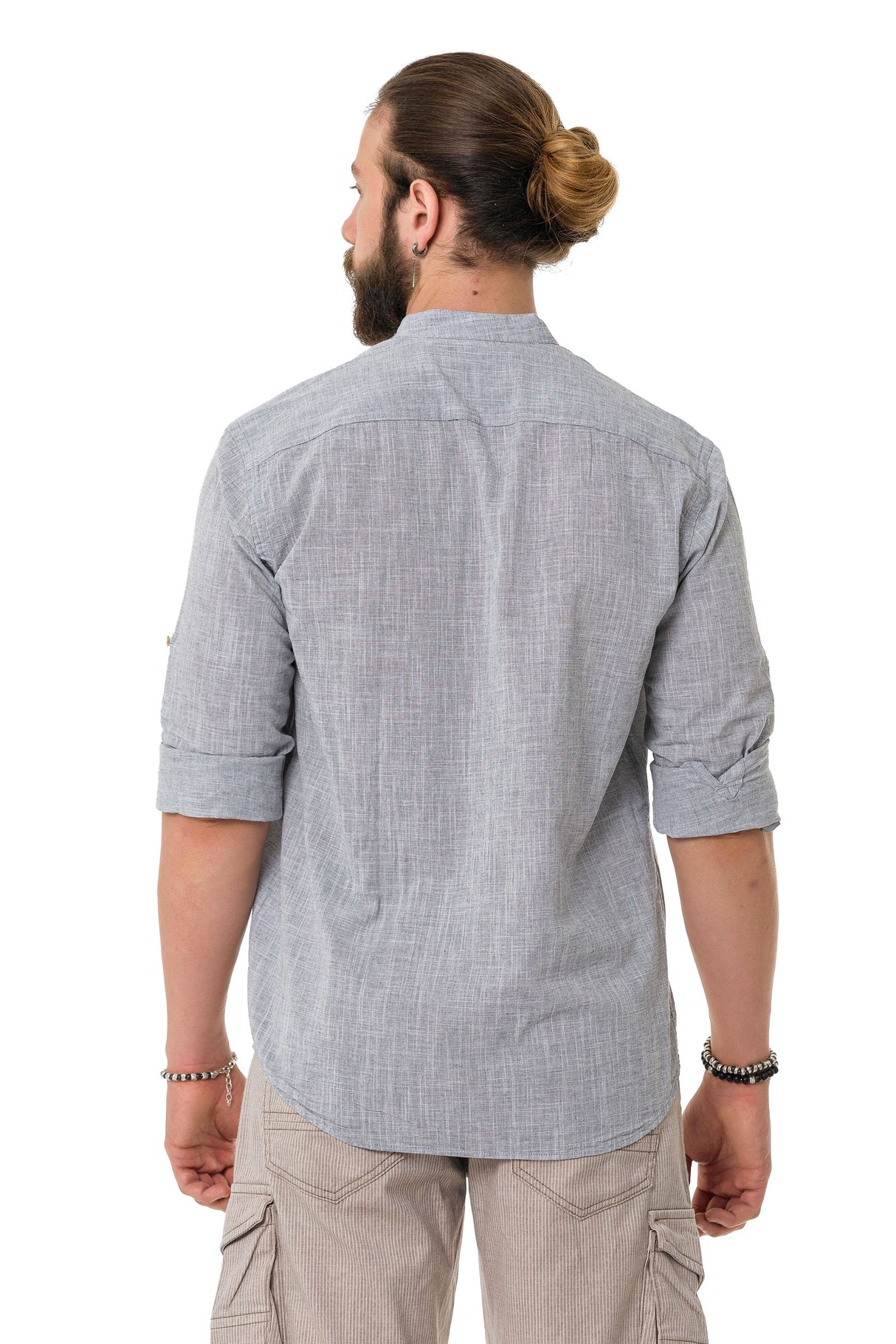 CH198 Camisa de manga larga para hombres con un aspecto clásico moderno
