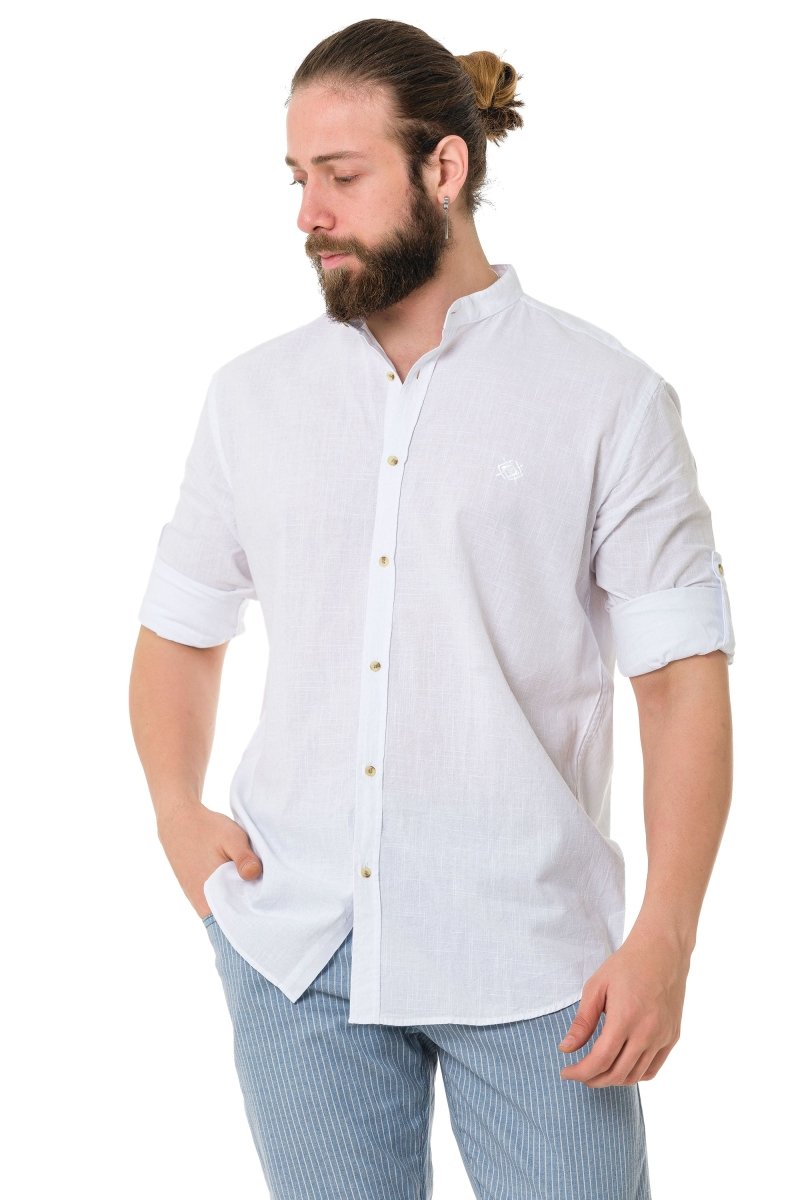 CH198 Camisa de manga larga para hombres con un aspecto clásico moderno