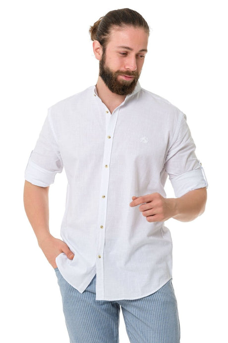 CH198 men's long-sleeved shirt with trendy classic look